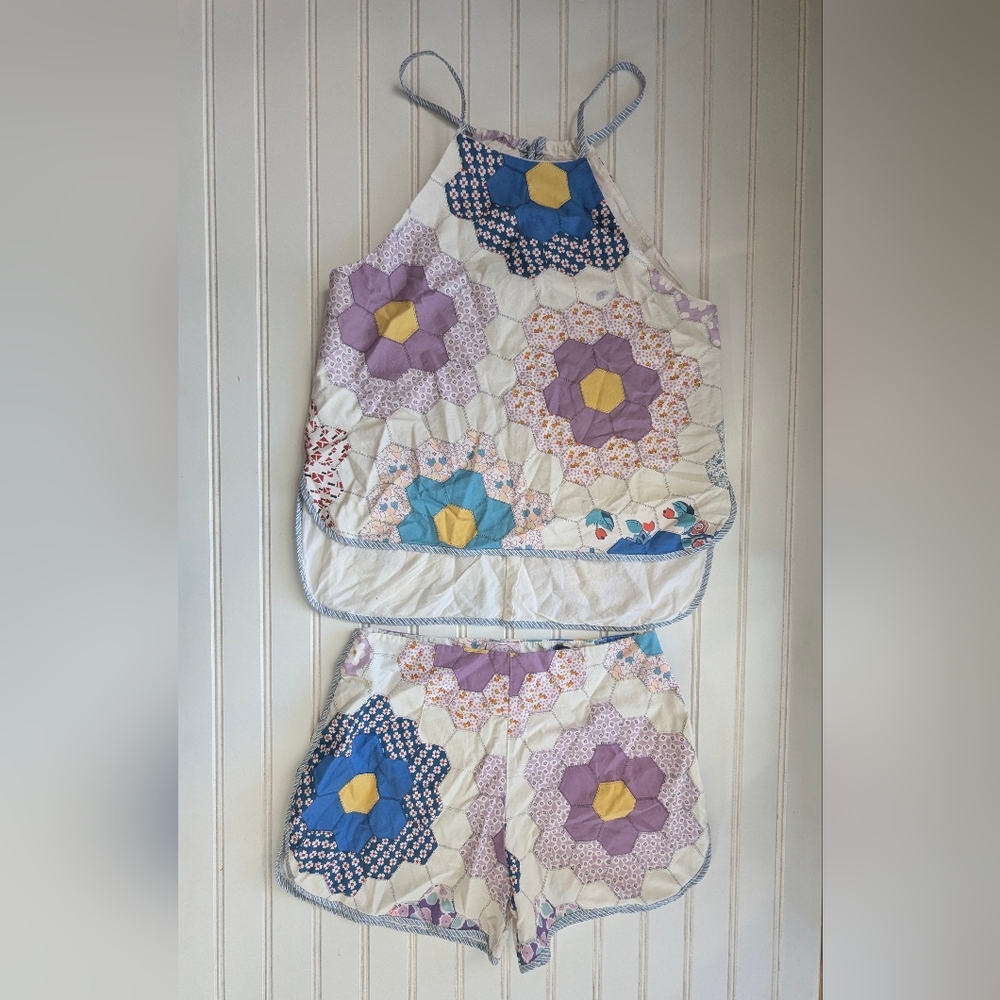 Upcycled By Reissued Floral Patchwork Women's Set